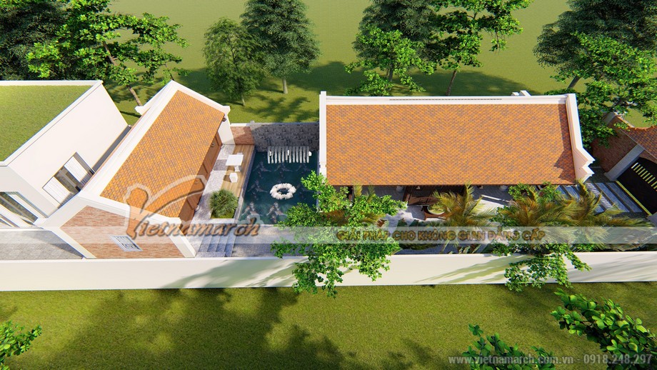 Mẫu thiết kế nhà thờ họ kết hợp nhà ngang tại Nha Trang