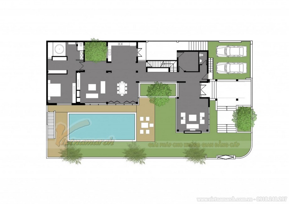 Top 10+ mẫu thiết kế nhà phố có bể bơi mini hiện đại mới nhất 2023 > Mẫu thiết kế nhà ống có bể bơi đẹp