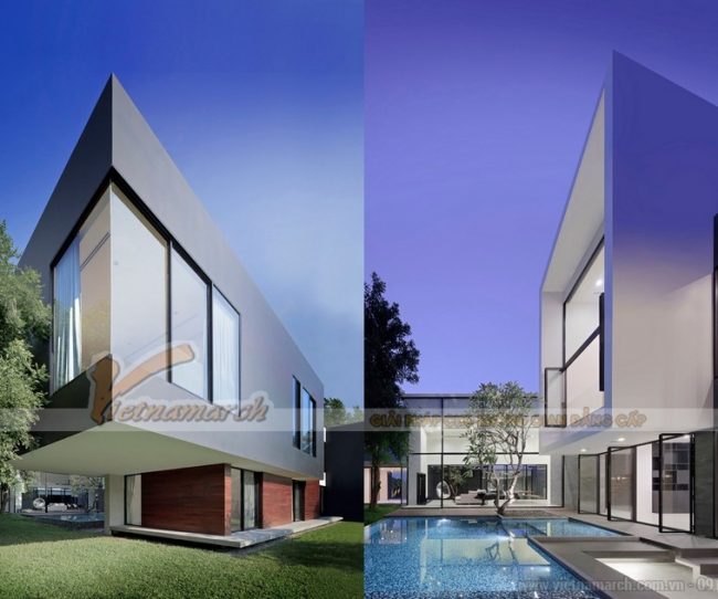 Top 10+ mẫu thiết kế nhà phố có bể bơi mini hiện đại mới nhất 2023