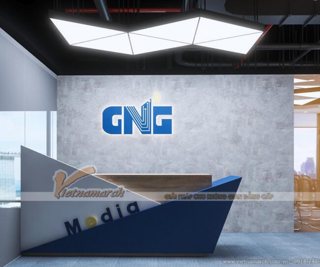 Thiết kế không gian văn phòng Media có 1-0-2 của công ty truyền thông GNG