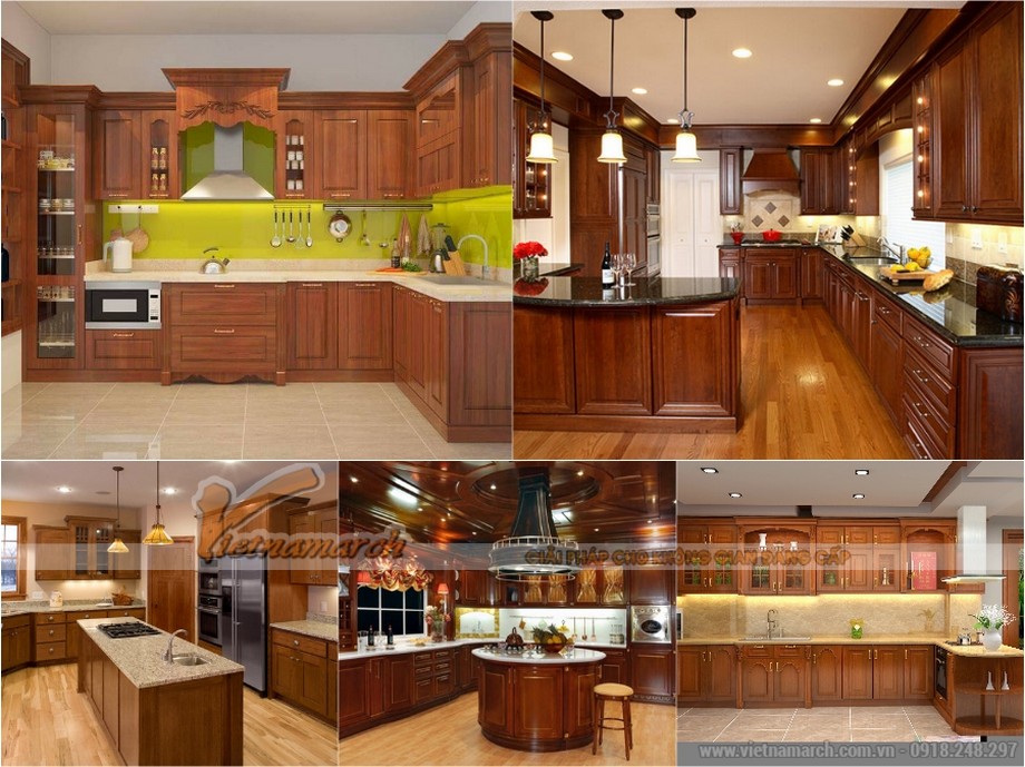 100+ Mẫu tủ bếp hiện đại – Ý tưởng thiết kế không gian nhà bếp sáng tạo nhất > Tủ bếp gỗ hương