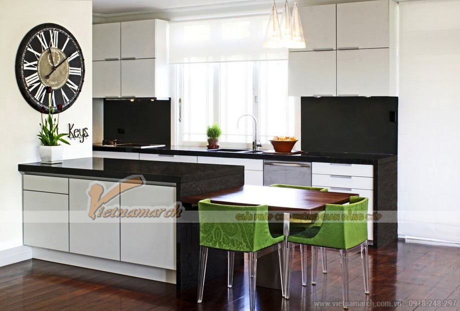 100+ Mẫu tủ bếp hiện đại – Ý tưởng thiết kế không gian nhà bếp sáng tạo nhất > Mẫu tủ bếp dành cho không gian bếp nhỏ hẹp