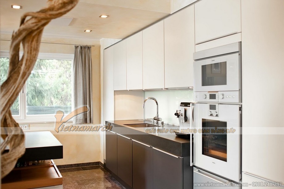 100+ Mẫu tủ bếp hiện đại – Ý tưởng thiết kế không gian nhà bếp sáng tạo nhất > Mẫu tủ bếp ACRYLIC chữ I