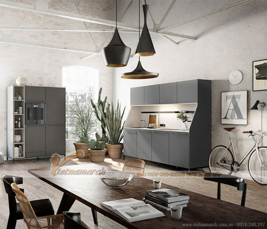 100+ Mẫu tủ bếp hiện đại – Ý tưởng thiết kế không gian nhà bếp sáng tạo nhất > Mẫu tủ bếp dành cho không gian bếp nhỏ hẹp