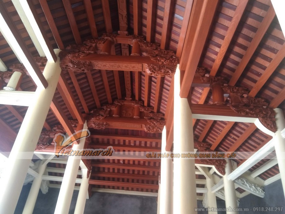 Quy trình thi công nhà thờ họ bê tông giả gỗ tại Hải Dương