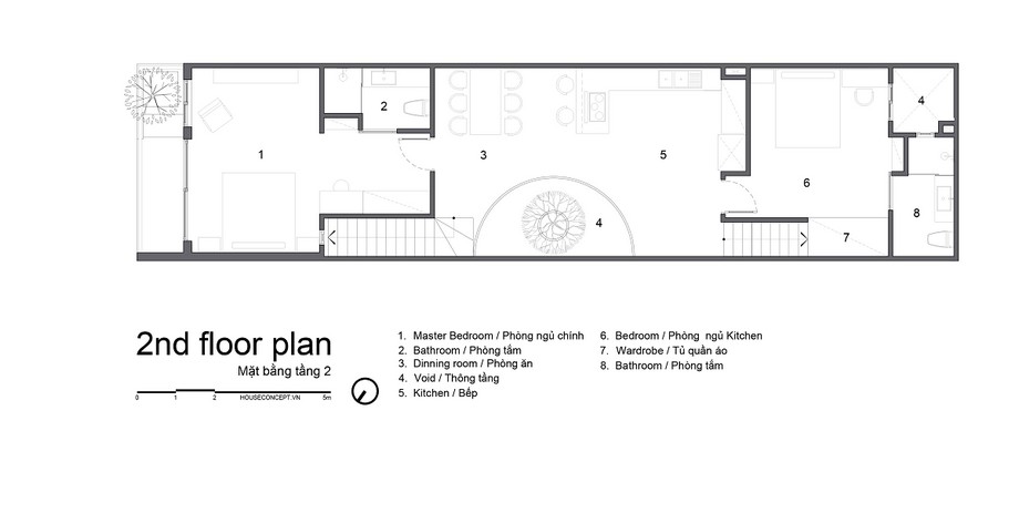 Bản vẽ thiết kế mặt bằng của dự án văn phòng kết hợp nhà ở Snow House