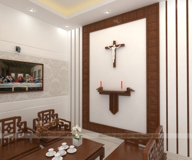 Mẫu bàn thờ chúa có khung viền