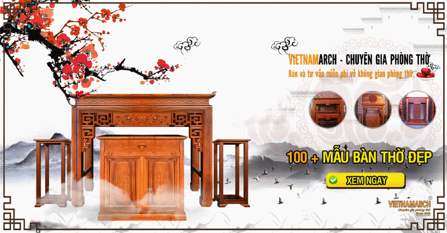 Lắp đặt bàn thờ sơn son thếp vàng gỗ mít cho văn phòng Công ty giáo dục Thăng Long Kidsmart > Địa chỉ mua bàn thờ đẹp tại Hà Nội