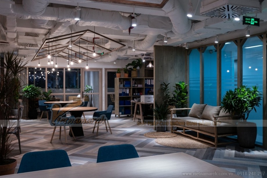7 xu hướng thiết kế văn phòng nhà đất hot nhất 2023 > Mẫu thiết kế nội thất văn phòng công ty bất động sản Unipro HCM