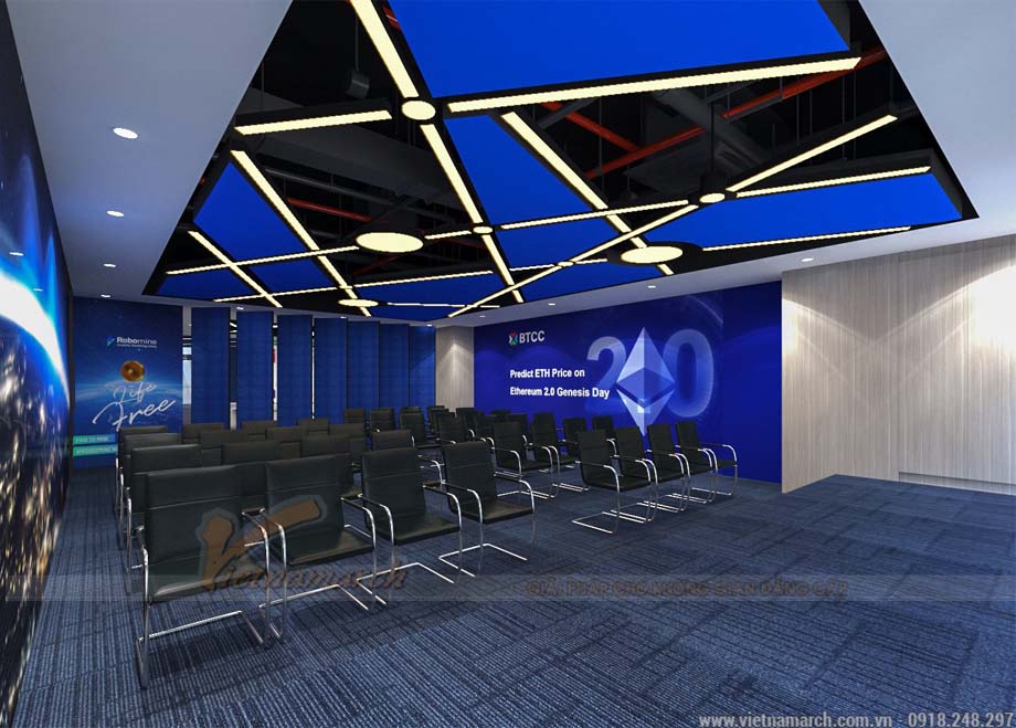 PA3 Dự án thiết kế văn phòng 180m2 tại Mỹ Đình hiện đại – Golden Net Office > Thiết kế văn phòng 180m2 tại Mỹ Đình