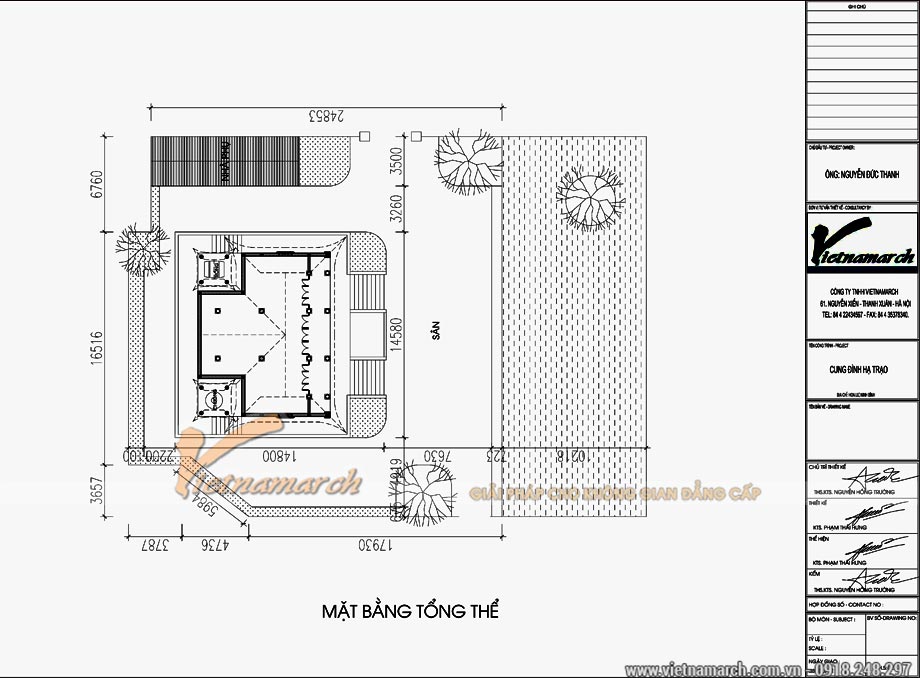 Dự án cải tạo thiết kế Cung đình Hạ Trạo 300m2 tại Hoa Lư – Ninh Bình > thiết kế Cung đình Hạ Trạo 300m2 