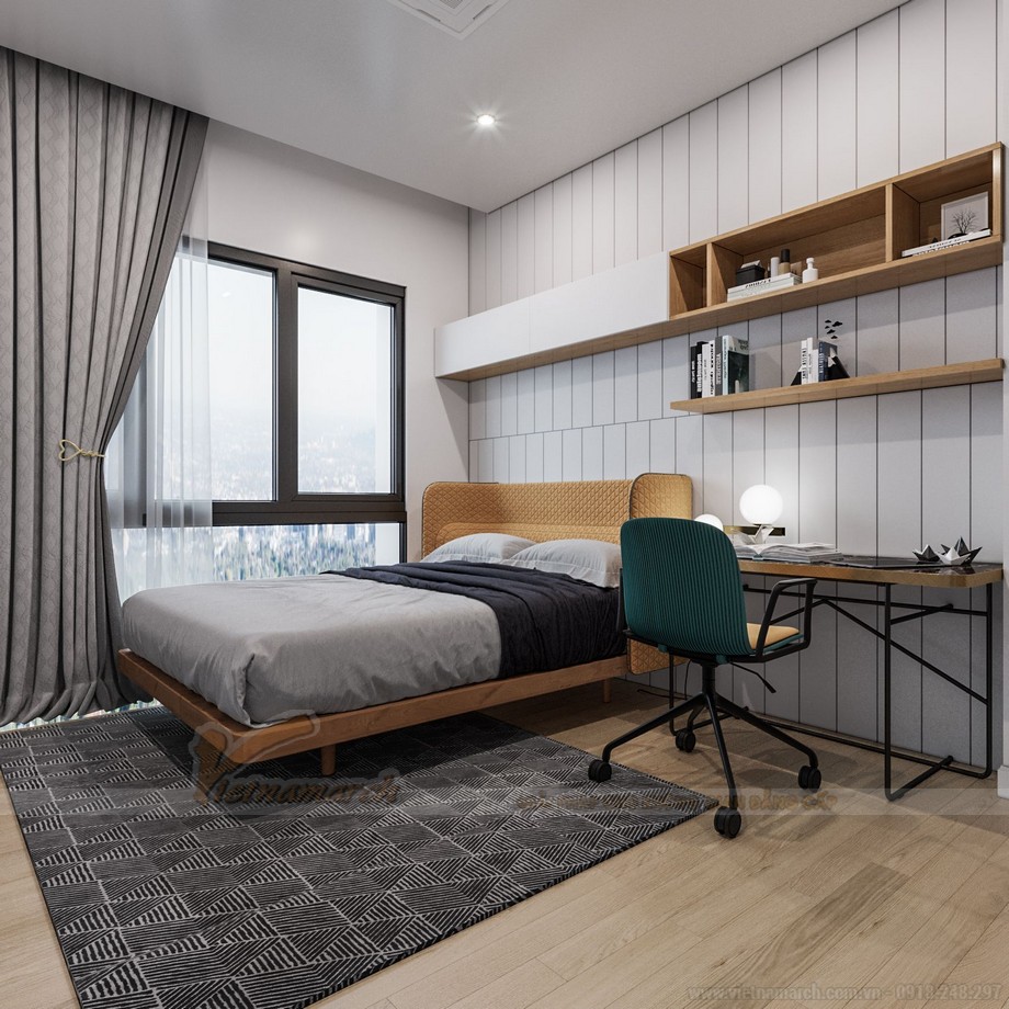 Thiết kế nội thất phòng ngủ căn hộ chung cư Starlake Tây Hồ