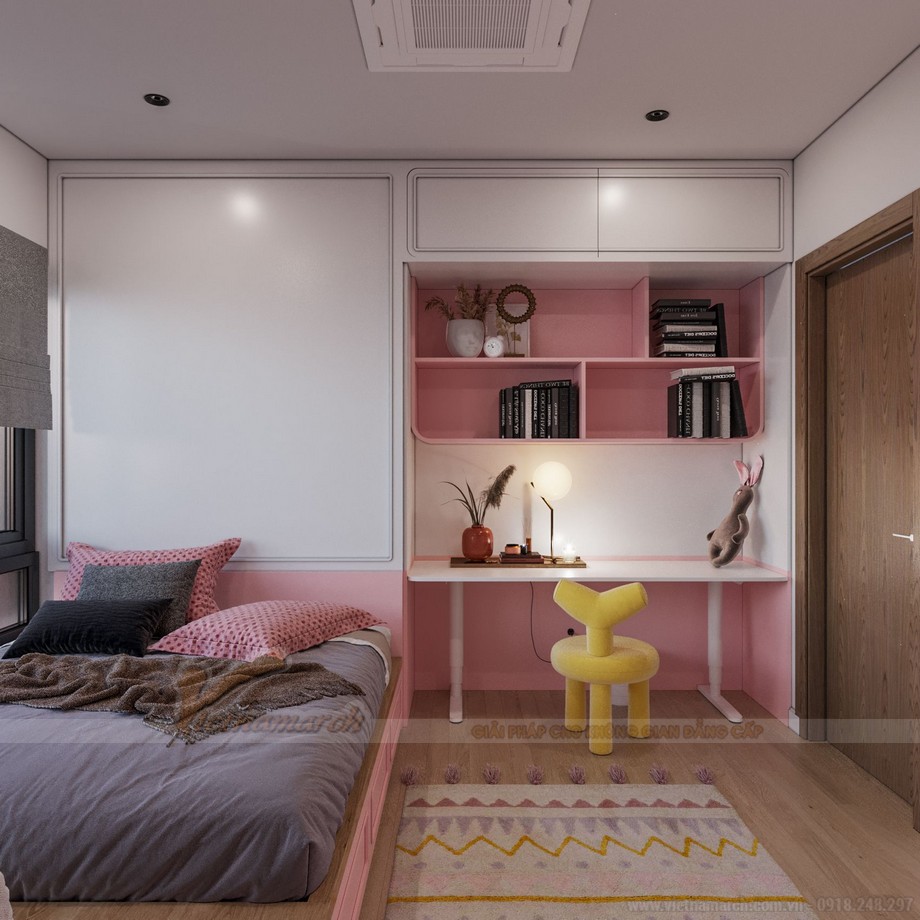 Thiết kế nội thất phòng ngủ căn hộ chung cư Starlake Tây Hồ