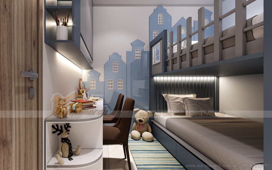 Mẫu nội thất chung cư 2 phòng ngủ sang trọng và hiện đại tại Vinhomes Smart City