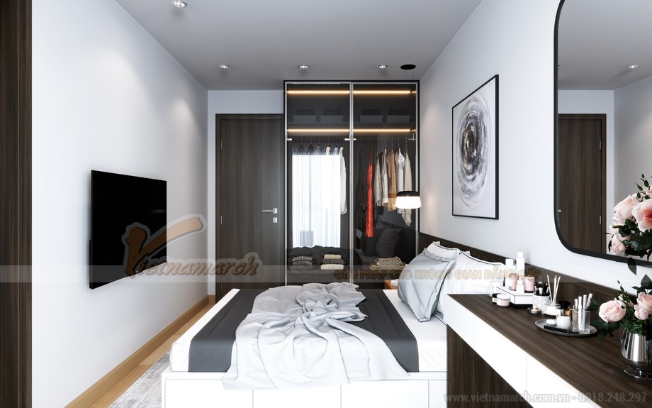 Thiết kế phòng ngủ căn hộ chung cư Tháp doanh nhân
