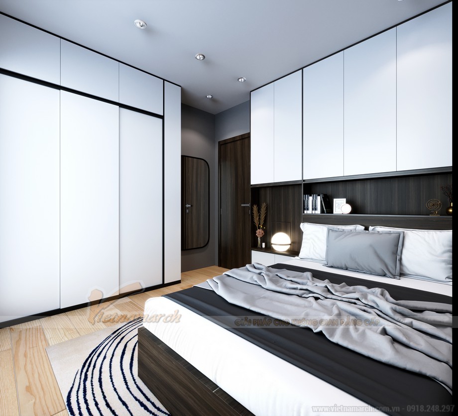 Thiết kế phòng ngủ căn hộ chung cư Tháp doanh nhân