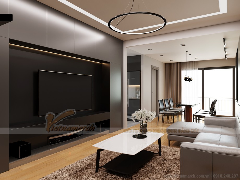 Thiết kế nội thất phòng khách căn hộ The Legacy