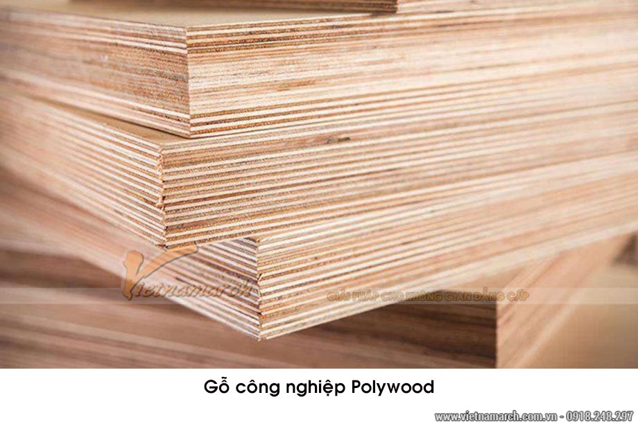 Ứng dụng các loại gỗ công nghiệp trong thiết kế nội thất văn phòng > Gỗ công nghiệp Polywood trong thiết kế nội thất 