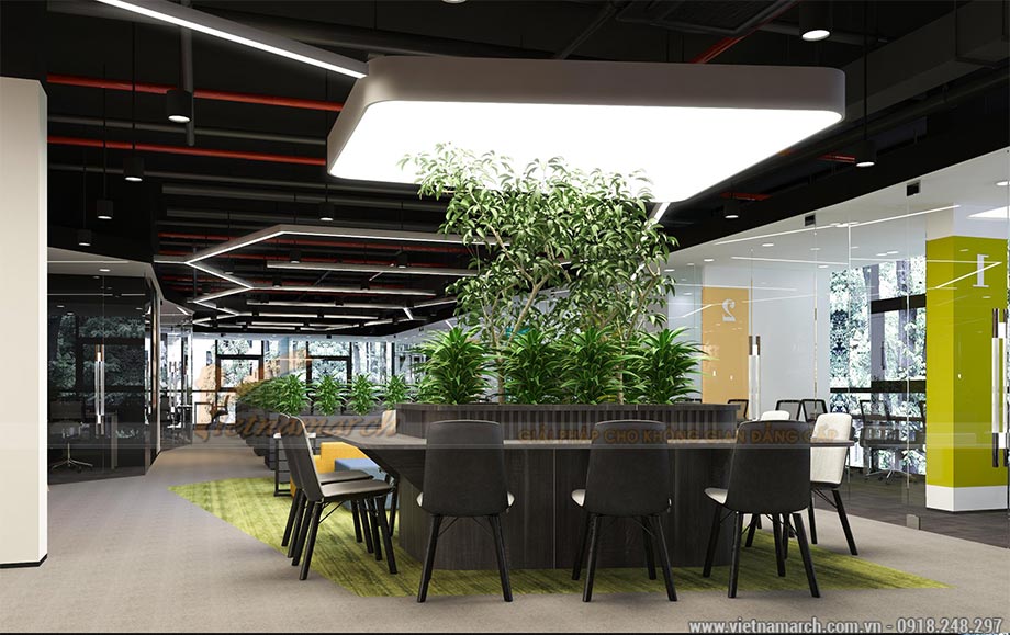 Dự án thiết kế văn phòng 1800m2 – Coworking Space Golden West > Thiết kế văn phòng 1800m2 