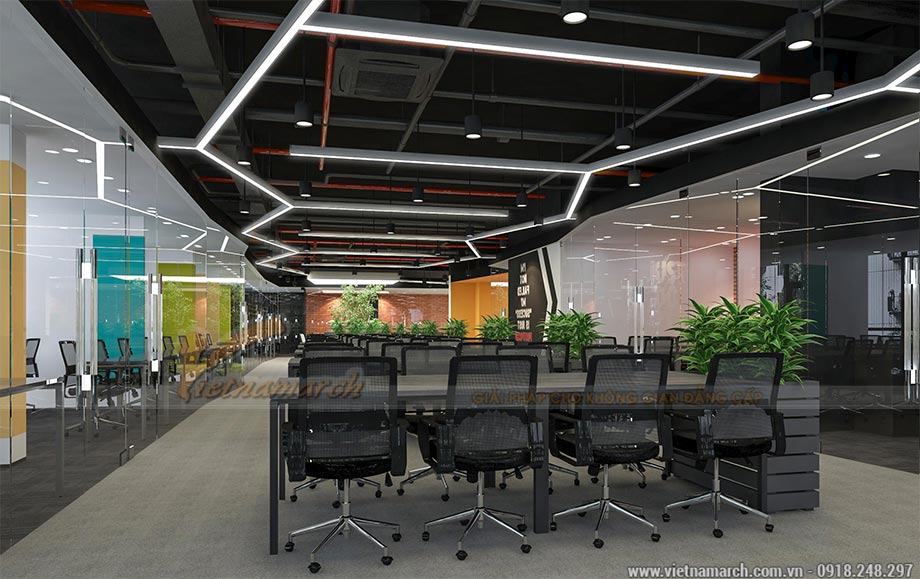 Công ty thiết kế và thi công văn phòng tại Hai Bà Trưng, Hà Nội - Tạo không gian làm việc hiện đại, chuyên nghiệp > Dự án thiết kế văn phòng coworking space 1600m2