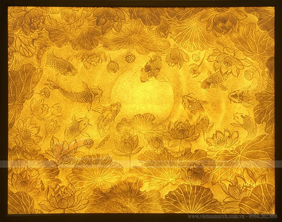 Bộ sưu tập tranh giấy dừa hoa sen mới nhất 2021 tại 61 Nguyễn Xiển