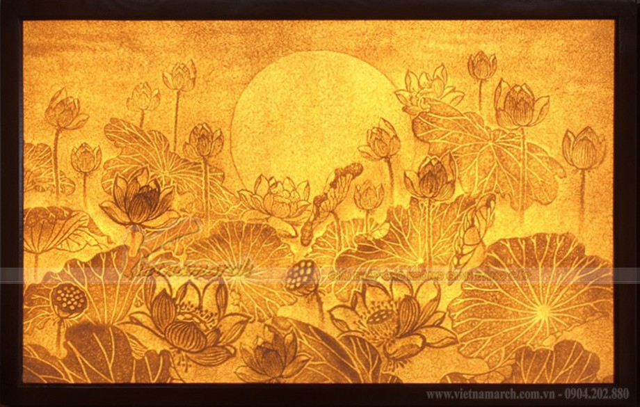 Bộ sưu tập tranh giấy dừa, tranh trúc chỉ hoa sen mới nhất 2021 tại 61 Nguyễn Xiển