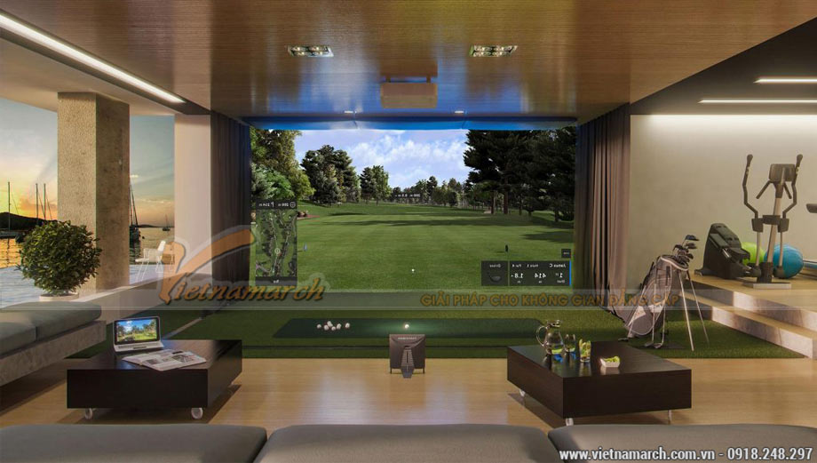 Mẫu thiết kế phòng tập Golf 3D trong nhà đẳng cấp và thời thượng! > Thiết kế phòng tập golf 3d trong nhà