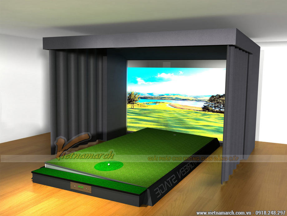 Thiết kế phòng tập golf 3d trong nhà