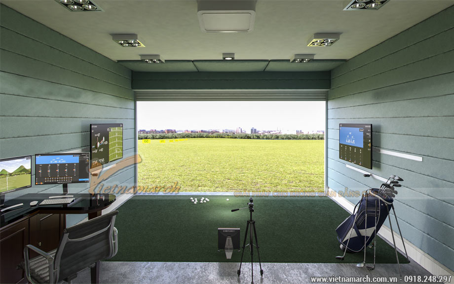 Thiết kế phòng tập Golf 3D trong nhà