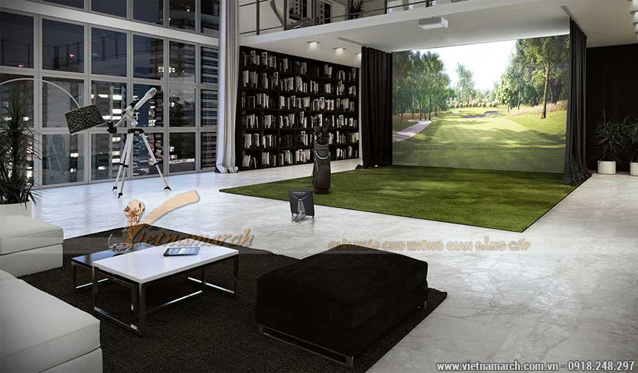 Thiết kế phòng tập Golf 3D trong nhà