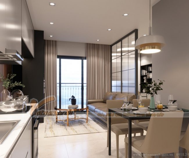 Thiết kế nội thất chung cư 2 pn Vinhomes Ocean Park đẹp ấn tượng từ cái nhìn đầu tiên