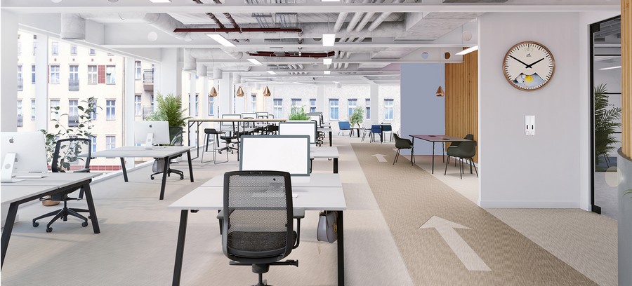 Hybrid office: Xu hướng thiết kế nội thất thống trị trong mảng văn phòng năm 2023 > Ánh sáng tự nhiên được tận dụng tối đa trong các khu vực van phòng