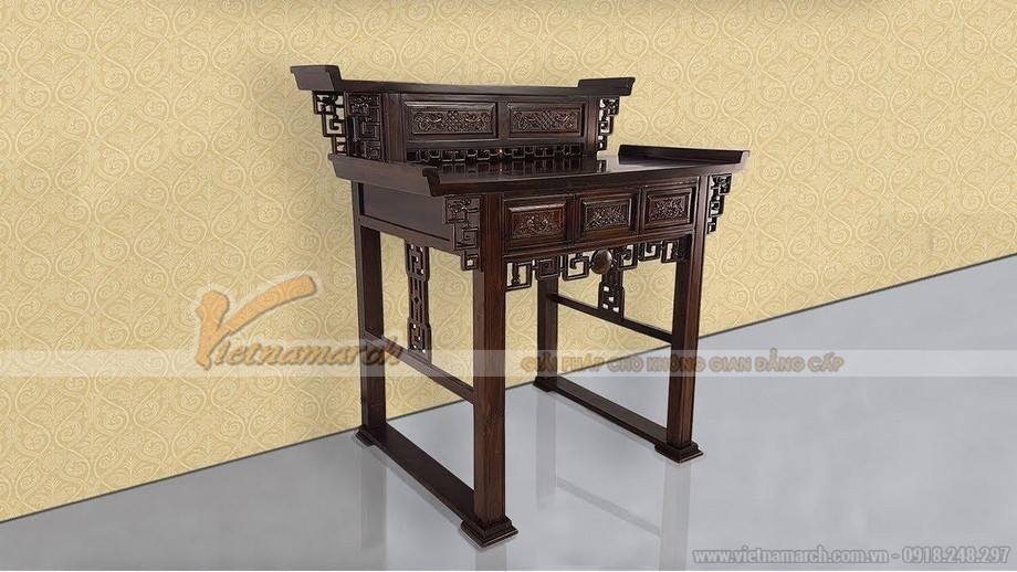 Bàn thờ 2 tầng – Mẫu bàn thờ ngày càng được khách hàng ưa chuộng > Mẫu bàn thờ 2 tầng được làm từ chất liệu gỗ cao cấp