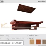 Bàn giao bàn thờ treo gỗ hương 59x97cm cho chung cư IEC Thanh Trì – BTT07