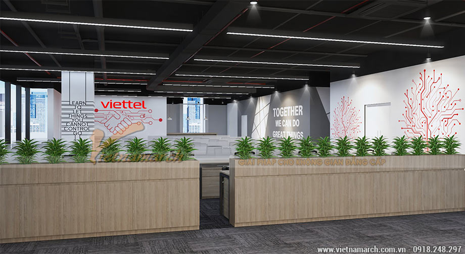 Bản vẽ thiết kế nội thất văn phòng 250 chỗ ngồi – Tập đoàn viễn thông quân đội Viettel > Thiết kế nội thất văn phòng 250 chỗ ngồi