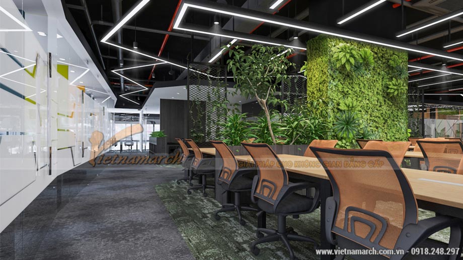 Thiết kế văn phòng coworking space hiện đại tại quận Hoàng Mai 