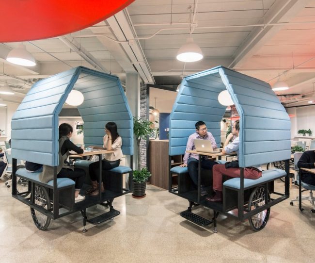 Thiết kế văn phòng ” ngôi nhà xe ba bánh” với xu hướng không gian động thịnh hành 2023