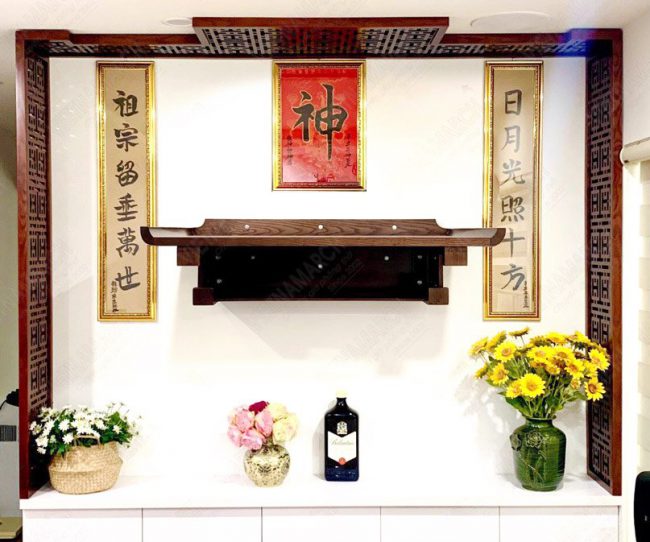 Mẫu ban thờ đẹp cho chủ nhà mệnh Kim – Nam sinh năm 1975, 1976, 1984, 1985, 1993, 1994