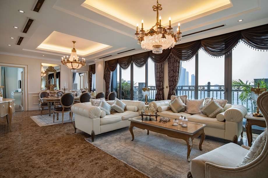 Không gian nội thất phòng khách và bếp căn hộ chung cư D’palais Louis phong cách Bamax