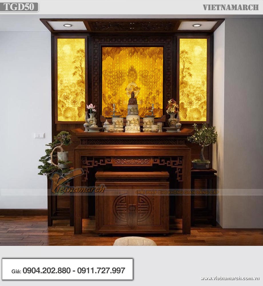 Tranh giấy dừa Bát nhã tâm kinh cho không gian thờ Phật