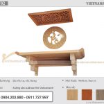 Mẫu bàn thờ treo màu trần gỗ cho chung cư The Matrix One – BTT02