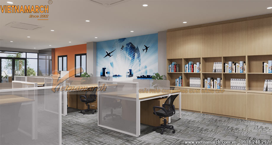 Bản vẽ thiết kế nội thất văn phòng 490m2 