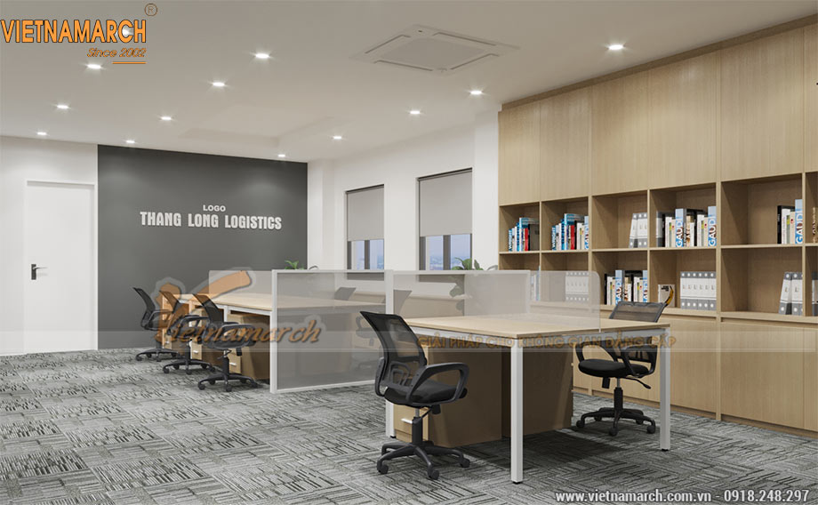 Bản vẽ thiết kế nội thất văn phòng 490m2 cho công ty logistics