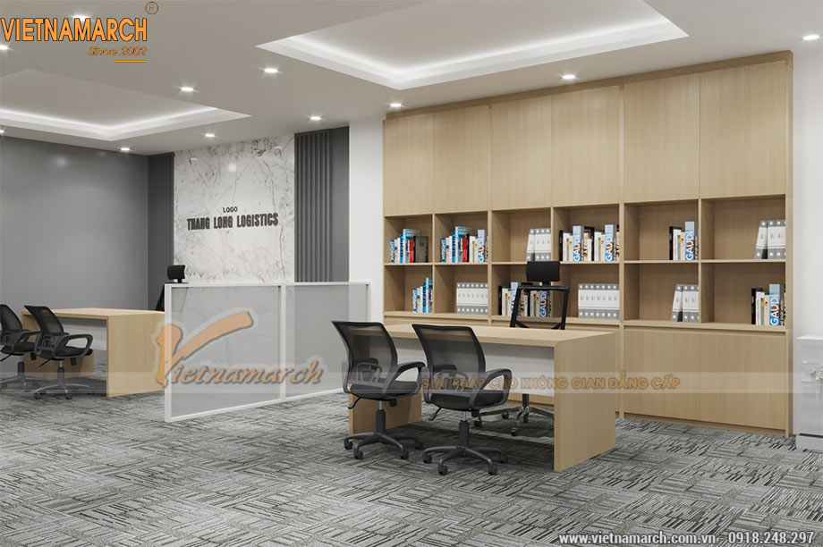 Bản vẽ thiết kế nội thất văn phòng 490m2 cho công ty logistics