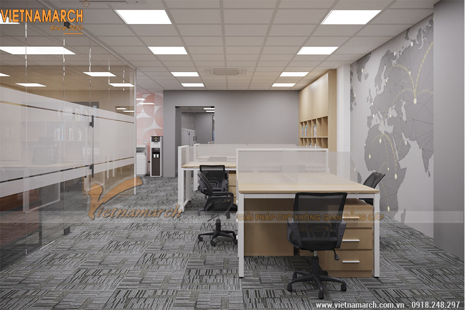 Bản vẽ thiết kế nội thất văn phòng 490m2 cho công ty logistics Transimex > Thiết kế nội thất văn phòng 490m2 cho công ty logistics Transimex