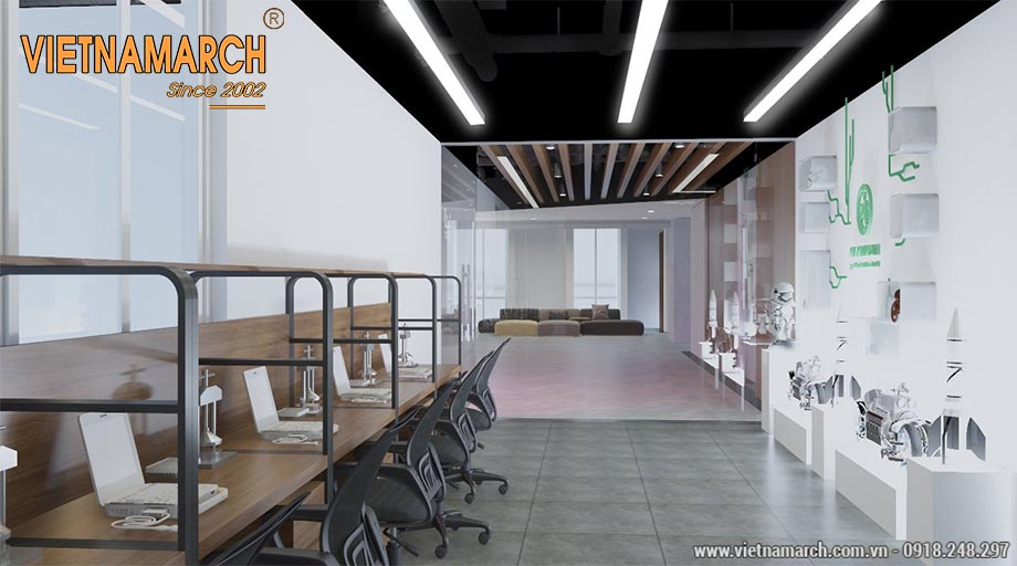 Bản vẽ thiết kế nội thất văn phòng 1700m2 cho công ty Genetica
