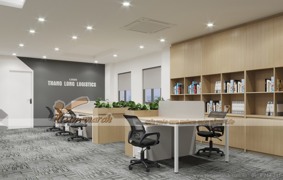 Mẫu thiết kế văn phòng 490m2 tòa nhà Grand Building – Hòa Mã – Hà Nội > Thiết kế nội thất văn phòng ở Hòa Mã