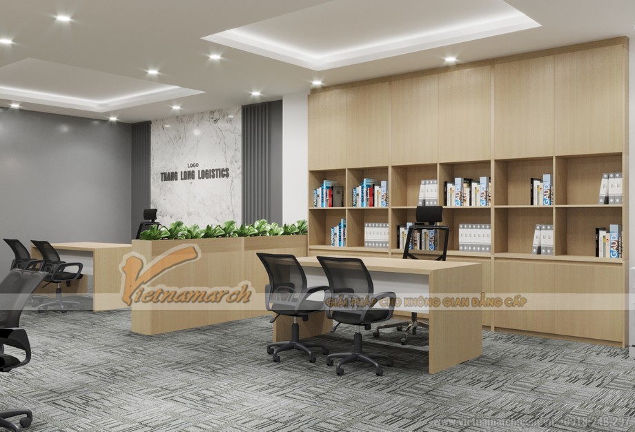 Mẫu thiết kế văn phòng 490m2 tòa nhà Grand Building – Hòa Mã – Hà Nội > Thiết kế nội thất văn phòng ở Hòa Mã