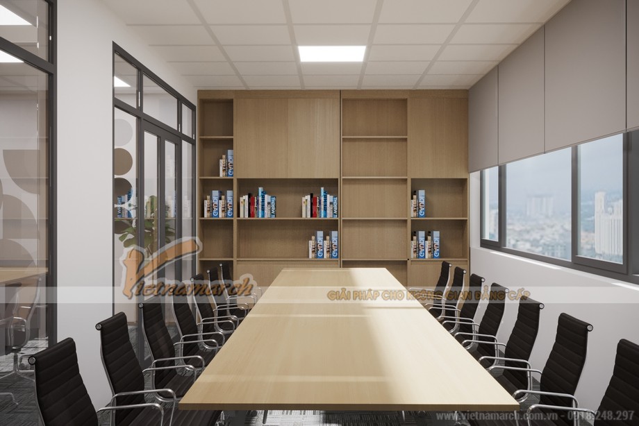 Phương án thiết kế nội thất văn phòng 310m2 công ty vận tải ở Hòa Mã > Phòng họp