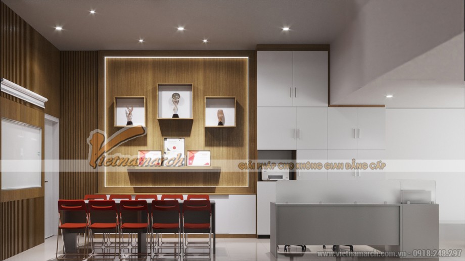 Thiết kế nội thất showroom Honda 20m2 phong cách hiện đại ở K1 Thành Công - Hà Nội